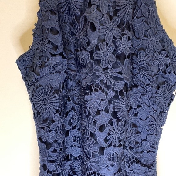 Lulus NWOT Love Poem Navy Lace Halter Neck Mini Cocktail Dress Size XS - Picture 5 of 12